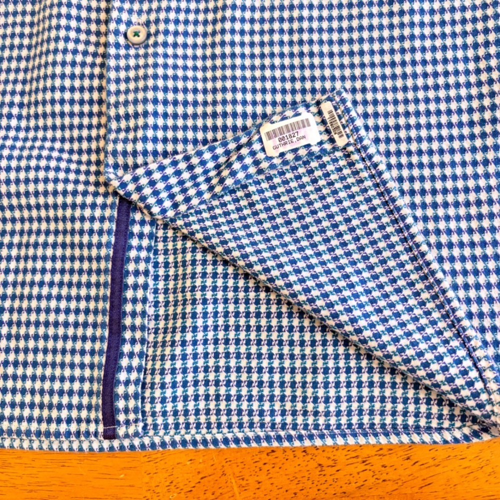 Tommy Bahama Mens XL Shirt Button Front Green Purple White Diamond Long Sleeve - Picture 11 of 12